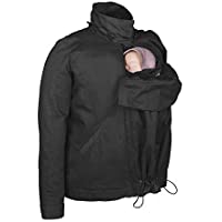 Los mejores  - Momawo | Abrigo de Porteo y Maternidad 4 en 1 con Capucha Extraíble- Adaptable y Impermeable- Color Negro- L